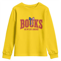 Patriotic Book Lover Gift Youth Sweatshirt Books Are My Love Language