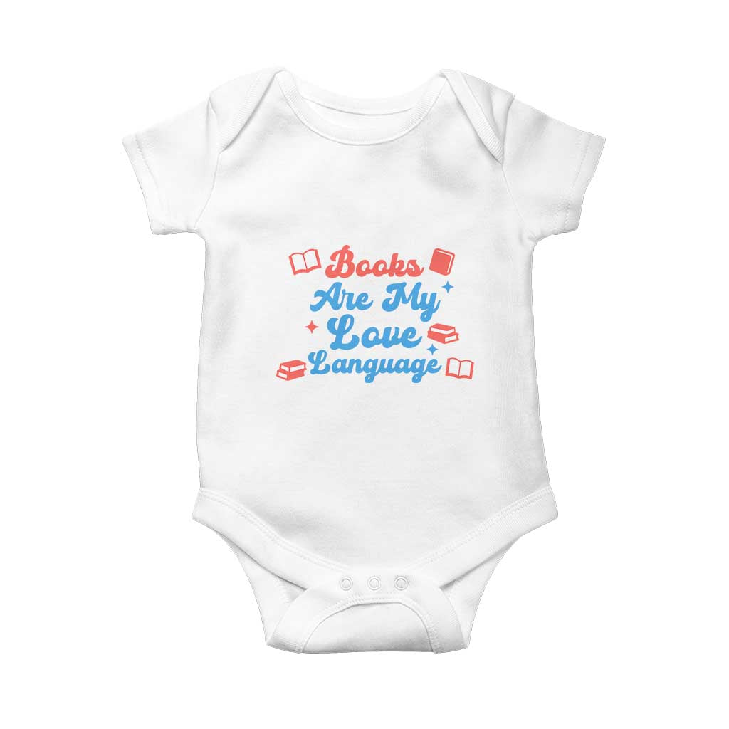 Books Are My Love Language Baby Onesie Bookish Patriot Gift