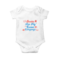 Books Are My Love Language Baby Onesie Bookish Patriot Gift