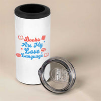 Books Are My Love Language 4 in 1 Can Cooler Tumbler Bookish Patriot Gift