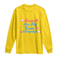 Books Are My Love Language Long Sleeve Shirt Bookish Patriot Gift