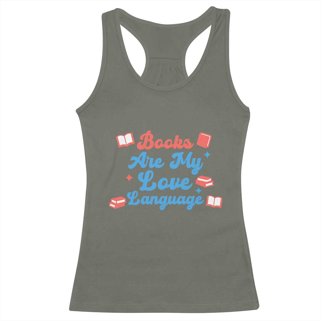 Books Are My Love Language Racerback Tank Top Bookish Patriot Gift