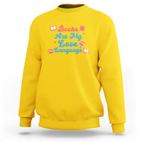Books Are My Love Language Sweatshirt Bookish Patriot Gift