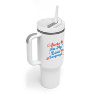 Books Are My Love Language Tumbler With Handle Bookish Patriot Gift