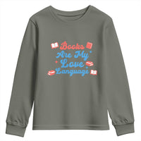 Books Are My Love Language Youth Sweatshirt Bookish Patriot Gift