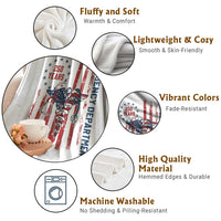 Patriotic ED Nurse Gift Throw Blanket 250 Years Of Emergency Department
