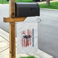 Patriotic ED Nurse Gift Garden Flag 250 Years Of Emergency Department