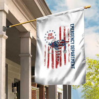 Patriotic ED Nurse Gift Garden Flag 250 Years Of Emergency Department