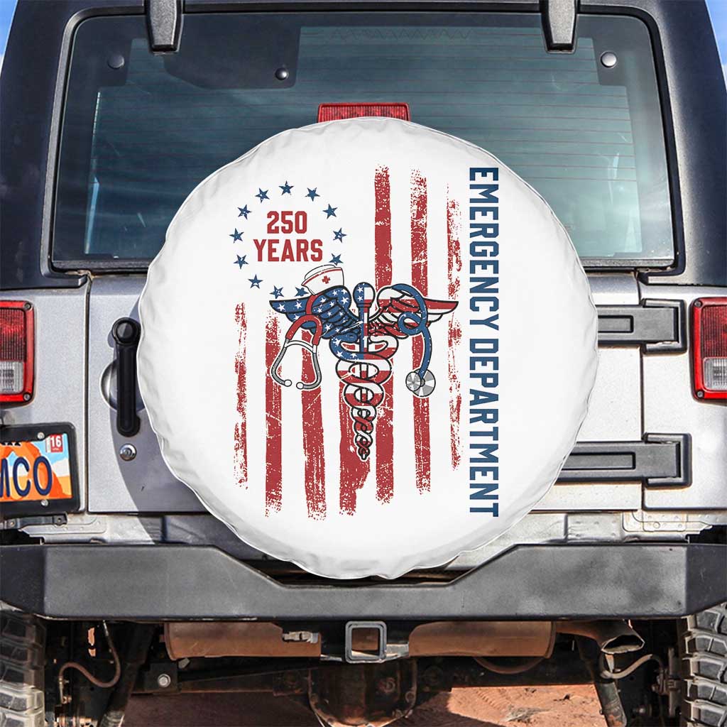 Patriotic ED Nurse Gift Spare Tire Cover 250 Years Of Emergency Department