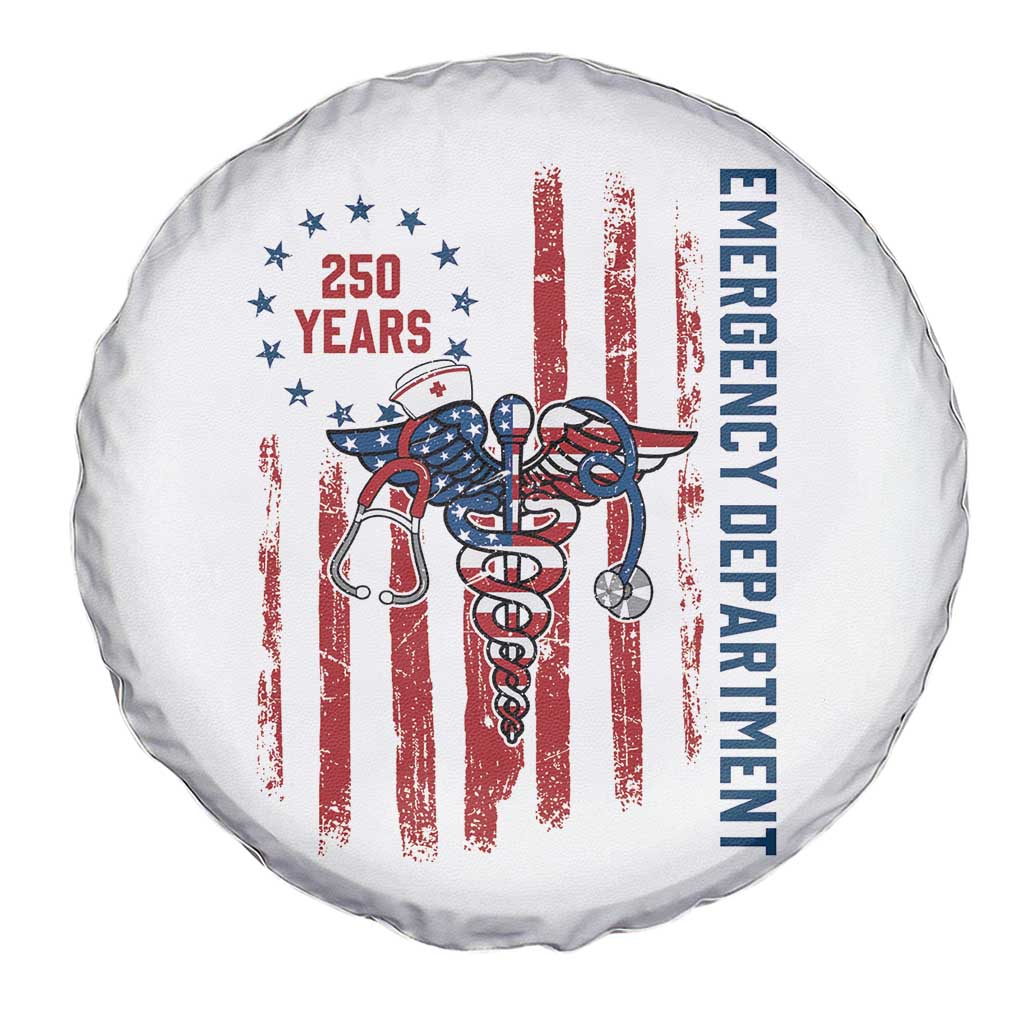 Patriotic ED Nurse Gift Spare Tire Cover 250 Years Of Emergency Department