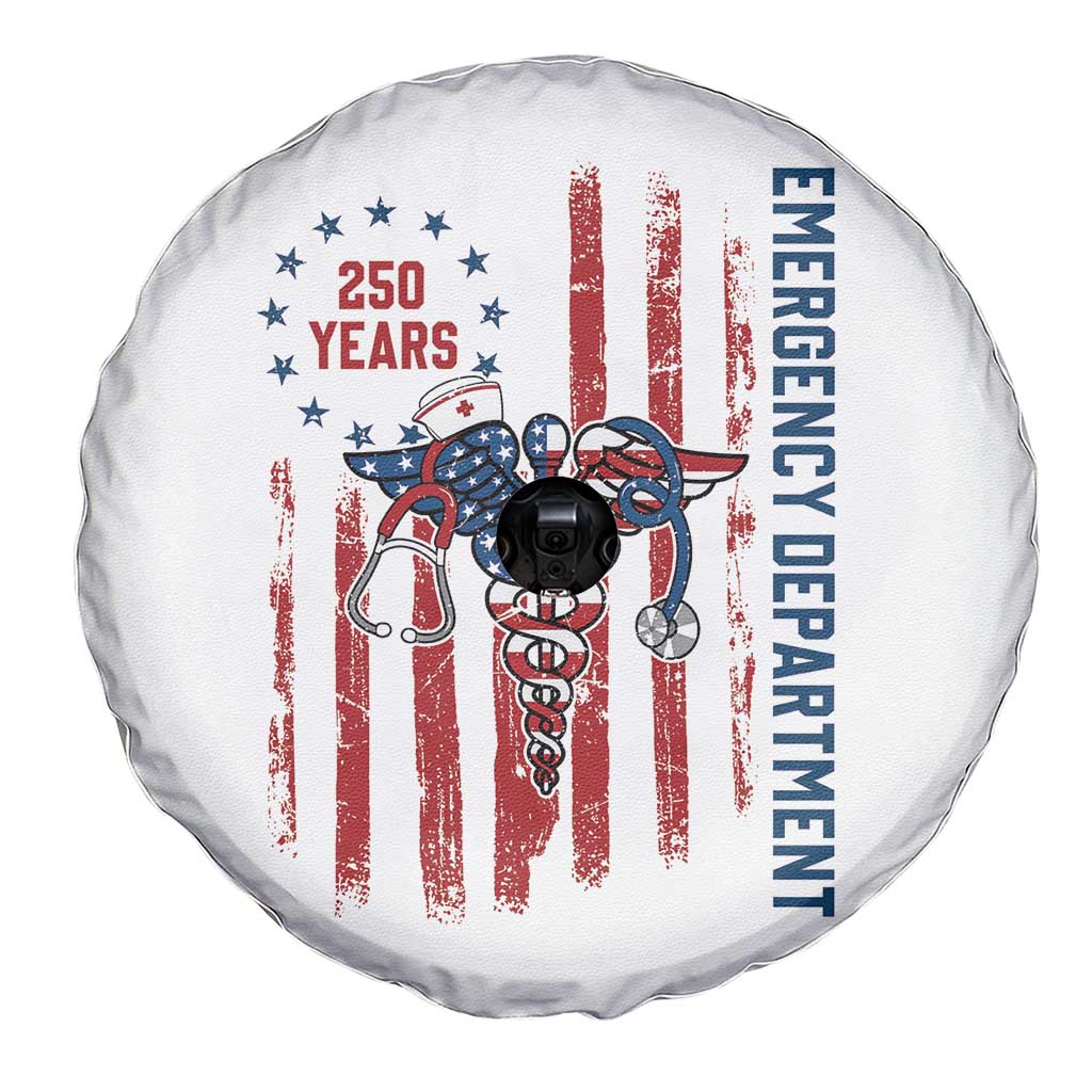 Patriotic ED Nurse Gift Spare Tire Cover 250 Years Of Emergency Department