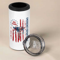 Patriotic ED Nurse Gift 4 in 1 Can Cooler Tumbler 250 Years Of Emergency Department