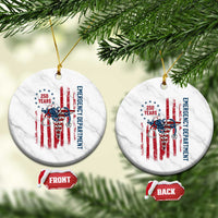 Patriotic ED Nurse Gift Ceramic Ornament 250 Years Of Emergency Department
