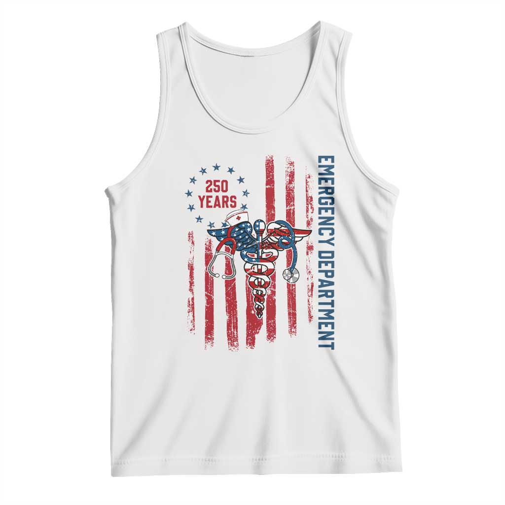 Patriotic ED Nurse Gift Tank Top 250 Years Of Emergency Department