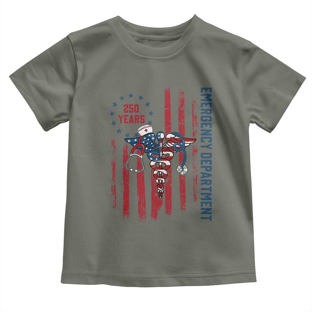 Patriotic ED Nurse Gift Toddler T Shirt 250 Years Of Emergency Department