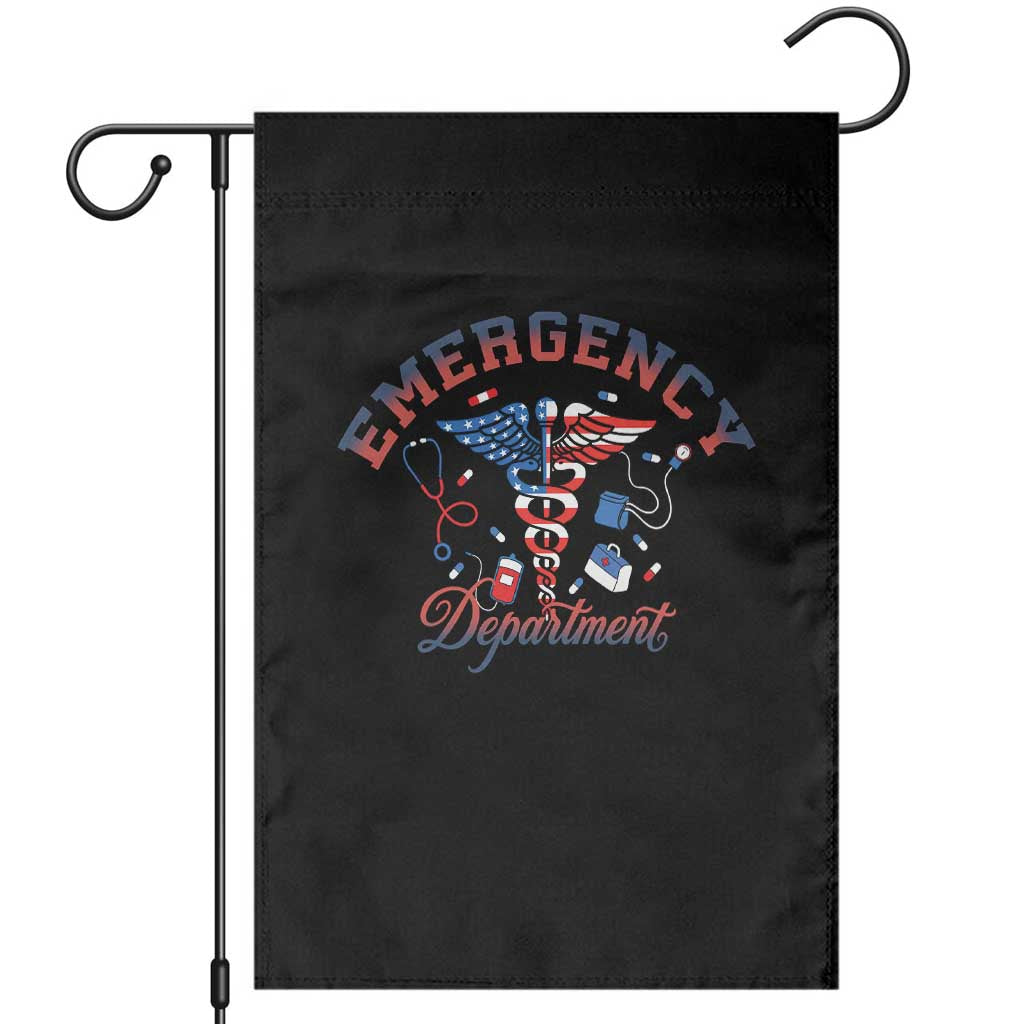 Patriotic Emergency Department Garden Flag USA 250th Anniversary Medical Gift