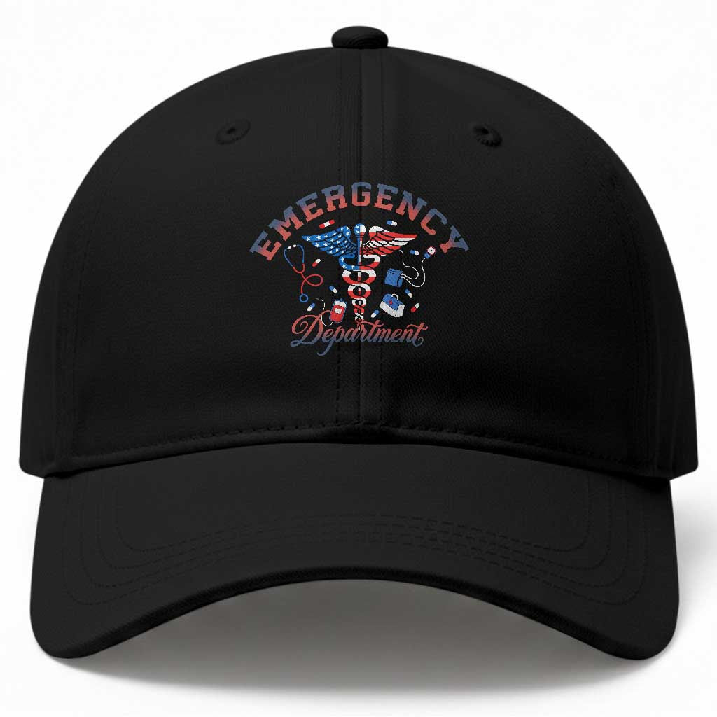 Patriotic Emergency Department Baseball Cap USA 250th Anniversary Medical Gift