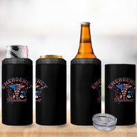 Patriotic Emergency Department 4 in 1 Can Cooler Tumbler USA 250th Anniversary Medical Gift