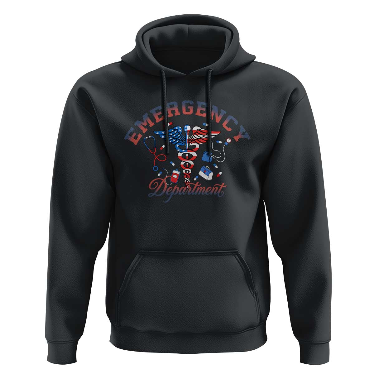 Patriotic Emergency Department Hoodie USA 250th Anniversary Medical Gift