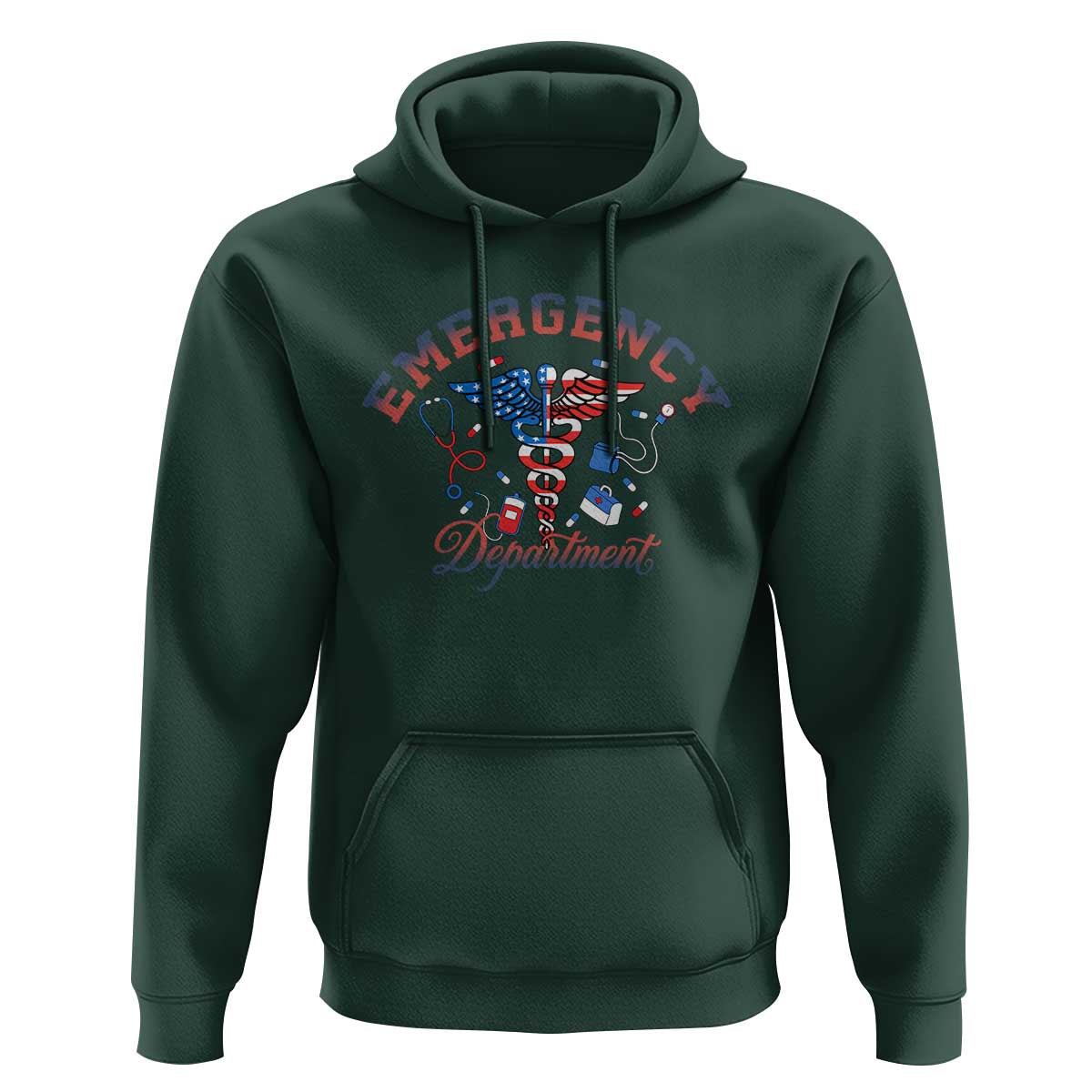 Patriotic Emergency Department Hoodie USA 250th Anniversary Medical Gift