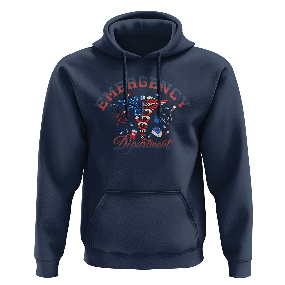 Patriotic Emergency Department Hoodie USA 250th Anniversary Medical Gift