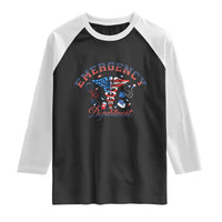 Patriotic Emergency Department Raglan Shirt USA 250th Anniversary Medical Gift