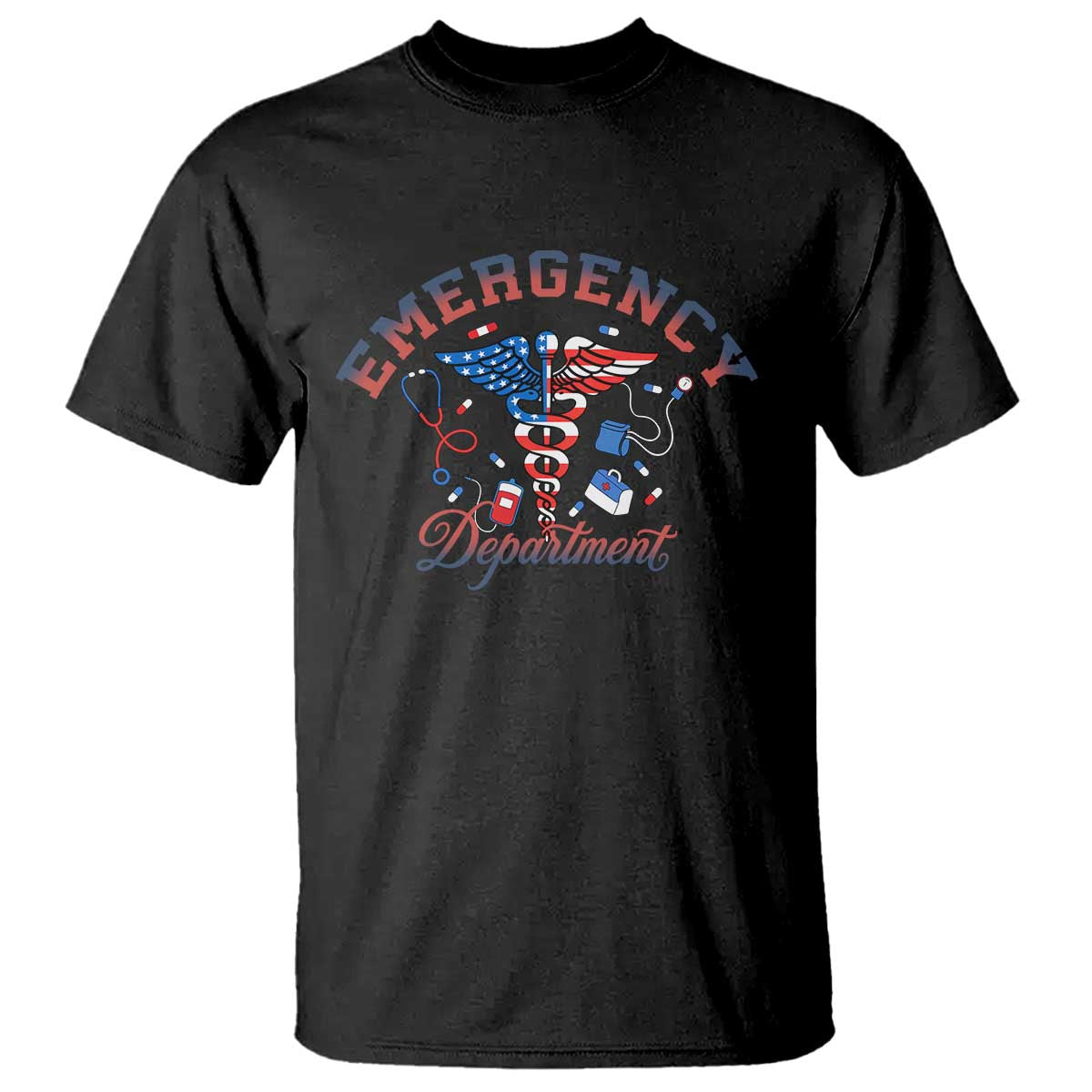 Patriotic Emergency Department T Shirt USA 250th Anniversary Medical Gift