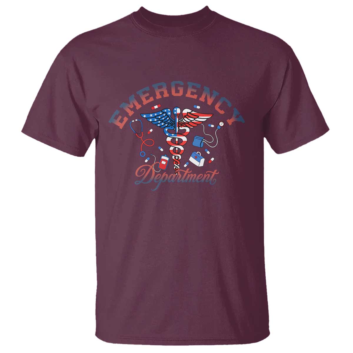 Patriotic Emergency Department T Shirt USA 250th Anniversary Medical Gift