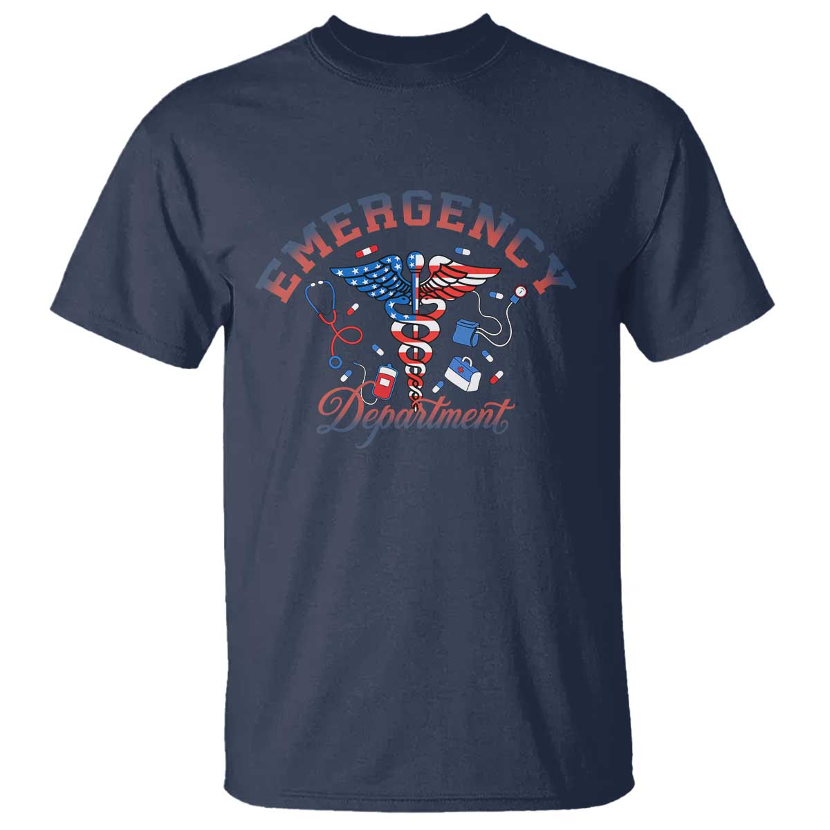 Patriotic Emergency Department T Shirt USA 250th Anniversary Medical Gift