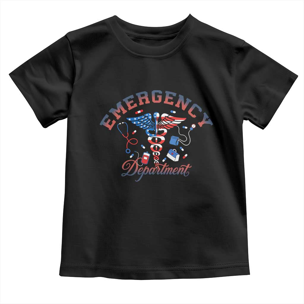 Patriotic Emergency Department Toddler T Shirt USA 250th Anniversary Medical Gift