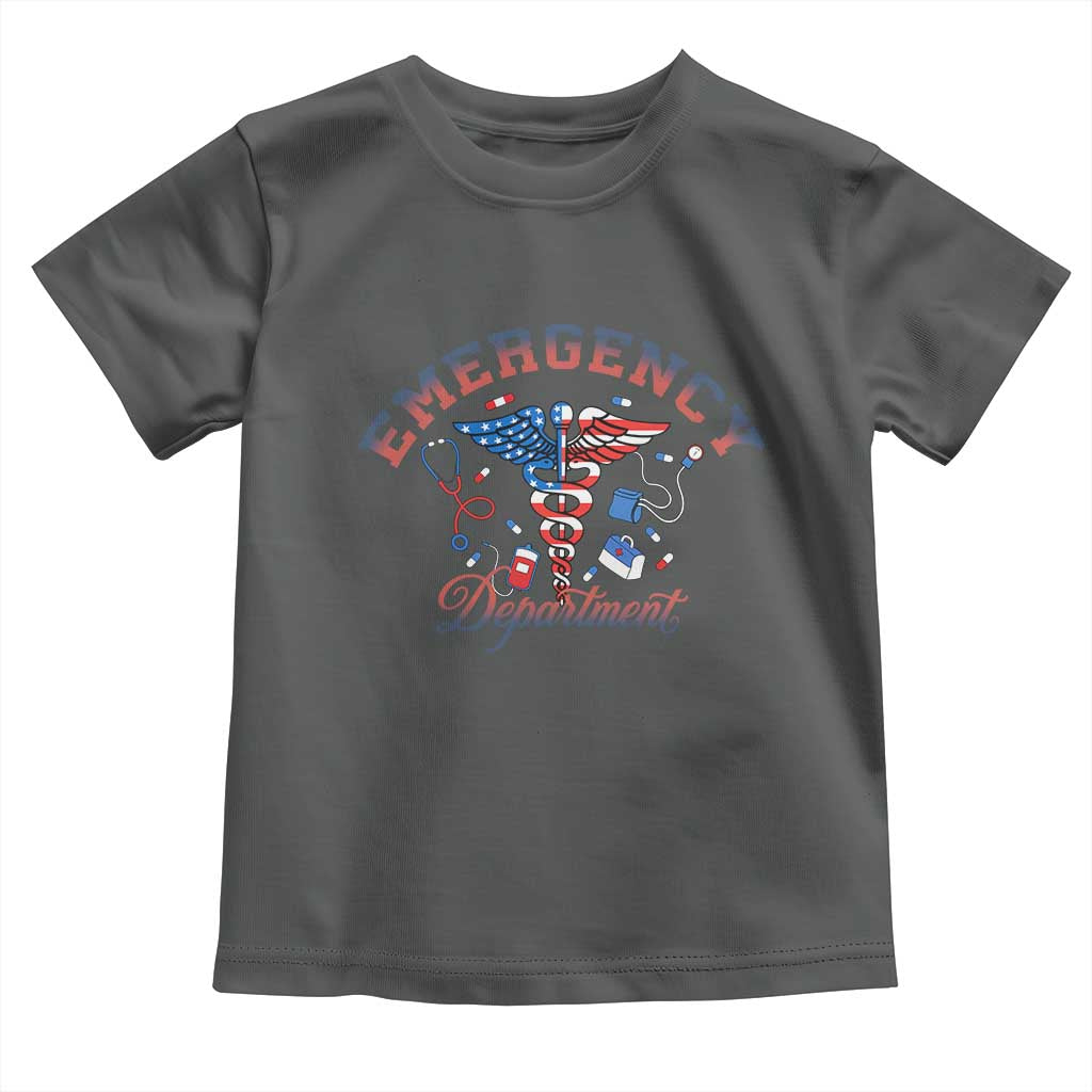 Patriotic Emergency Department Toddler T Shirt USA 250th Anniversary Medical Gift