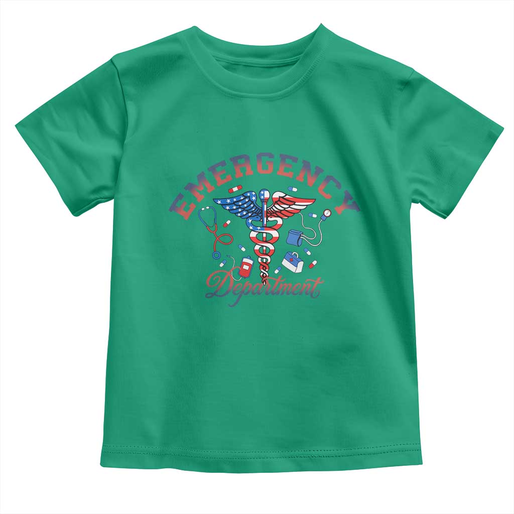 Patriotic Emergency Department Toddler T Shirt USA 250th Anniversary Medical Gift