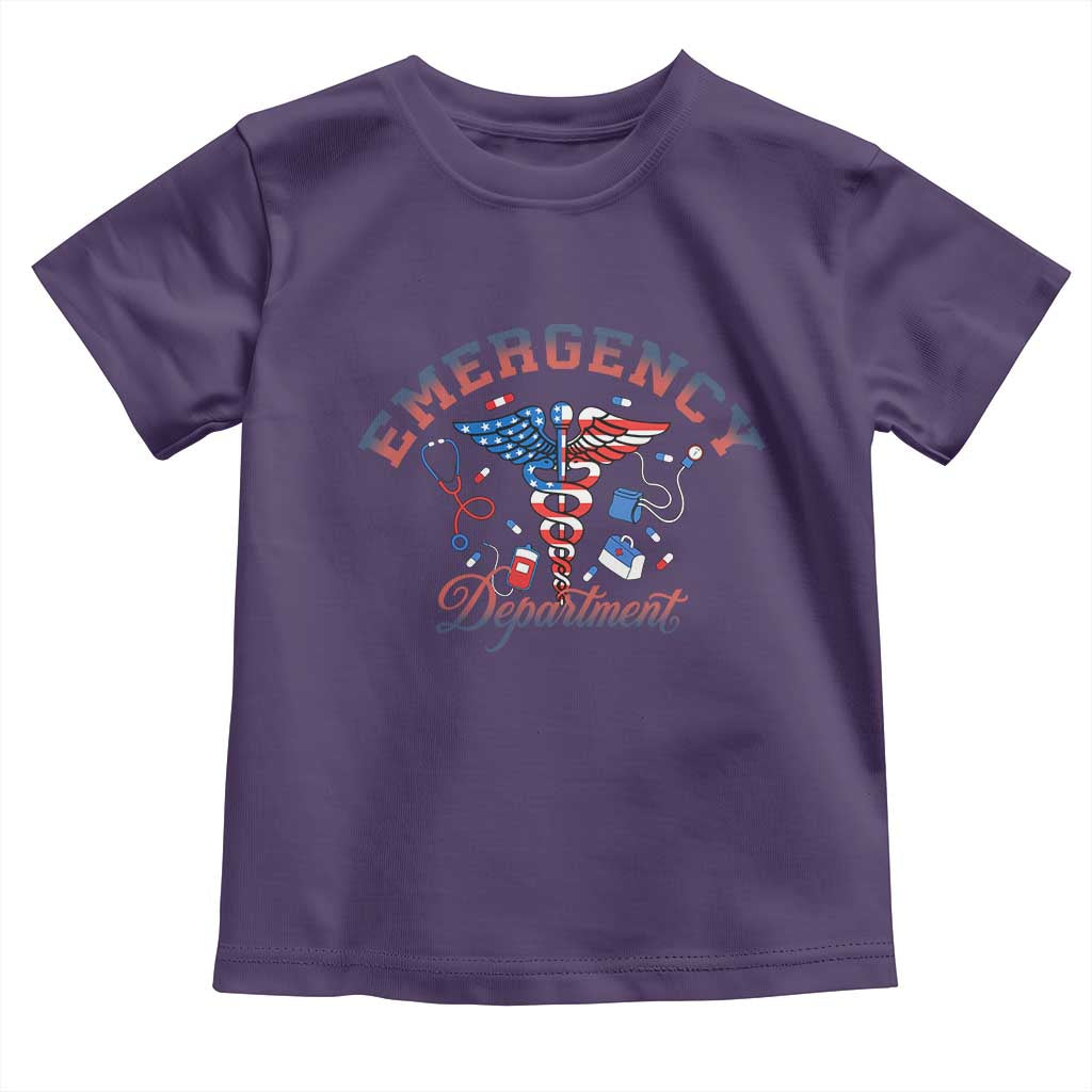 Patriotic Emergency Department Toddler T Shirt USA 250th Anniversary Medical Gift