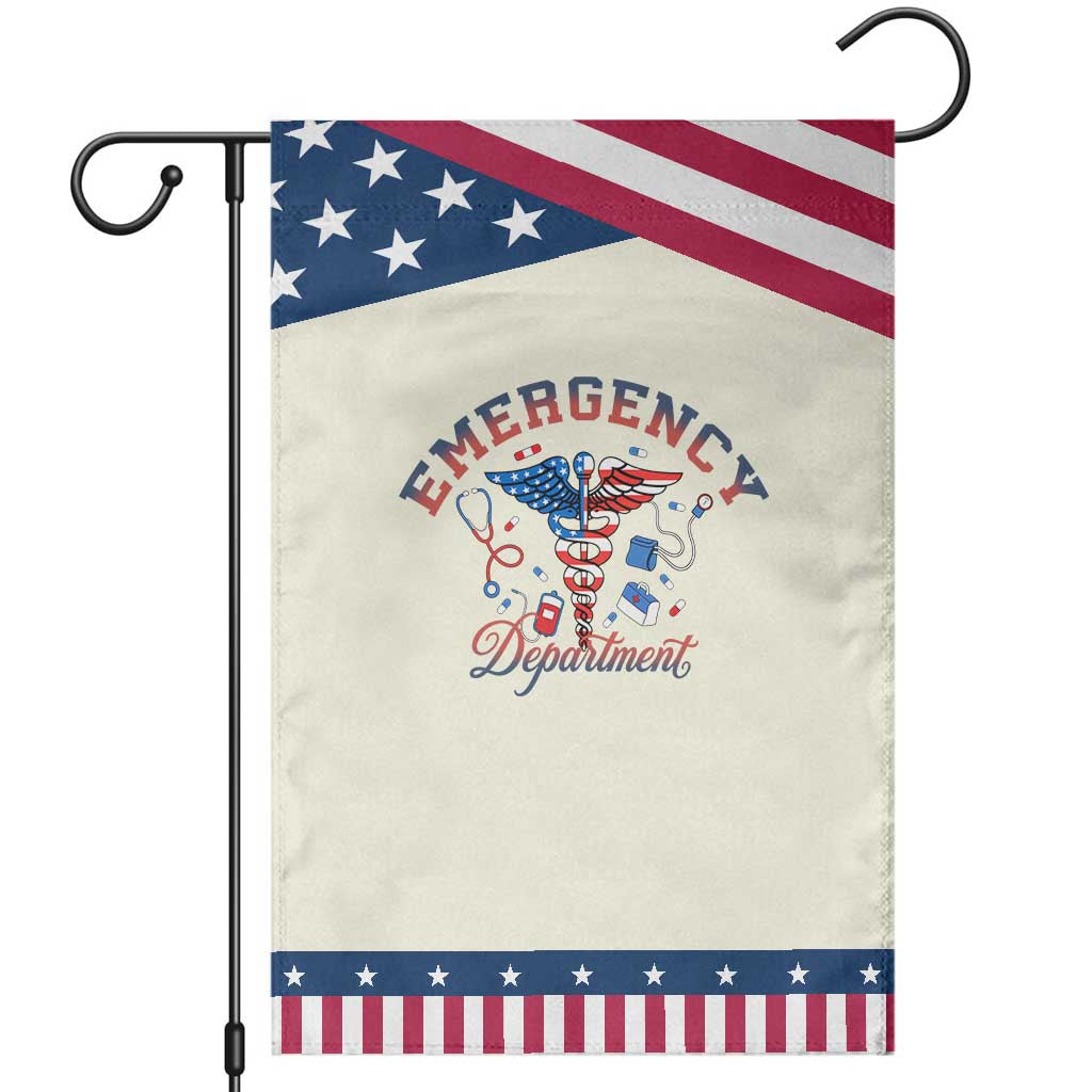 Emergency Department Patriotic Garden Flag USA 250th Anniversary Medical Gift TS12