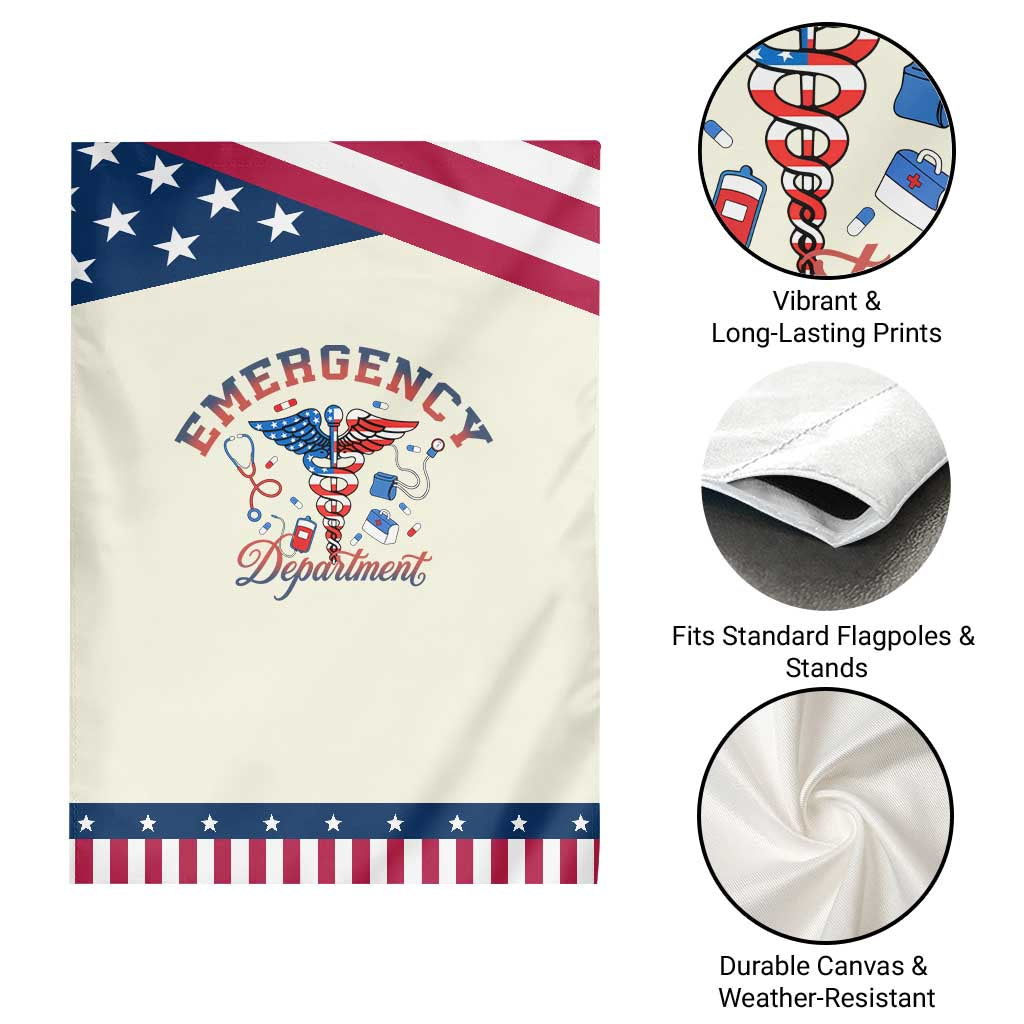 Emergency Department Patriotic Garden Flag USA 250th Anniversary Medical Gift TS12