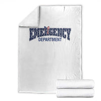 Patriotic ER Nurse Gift Throw Blanket America 250th Anniversary