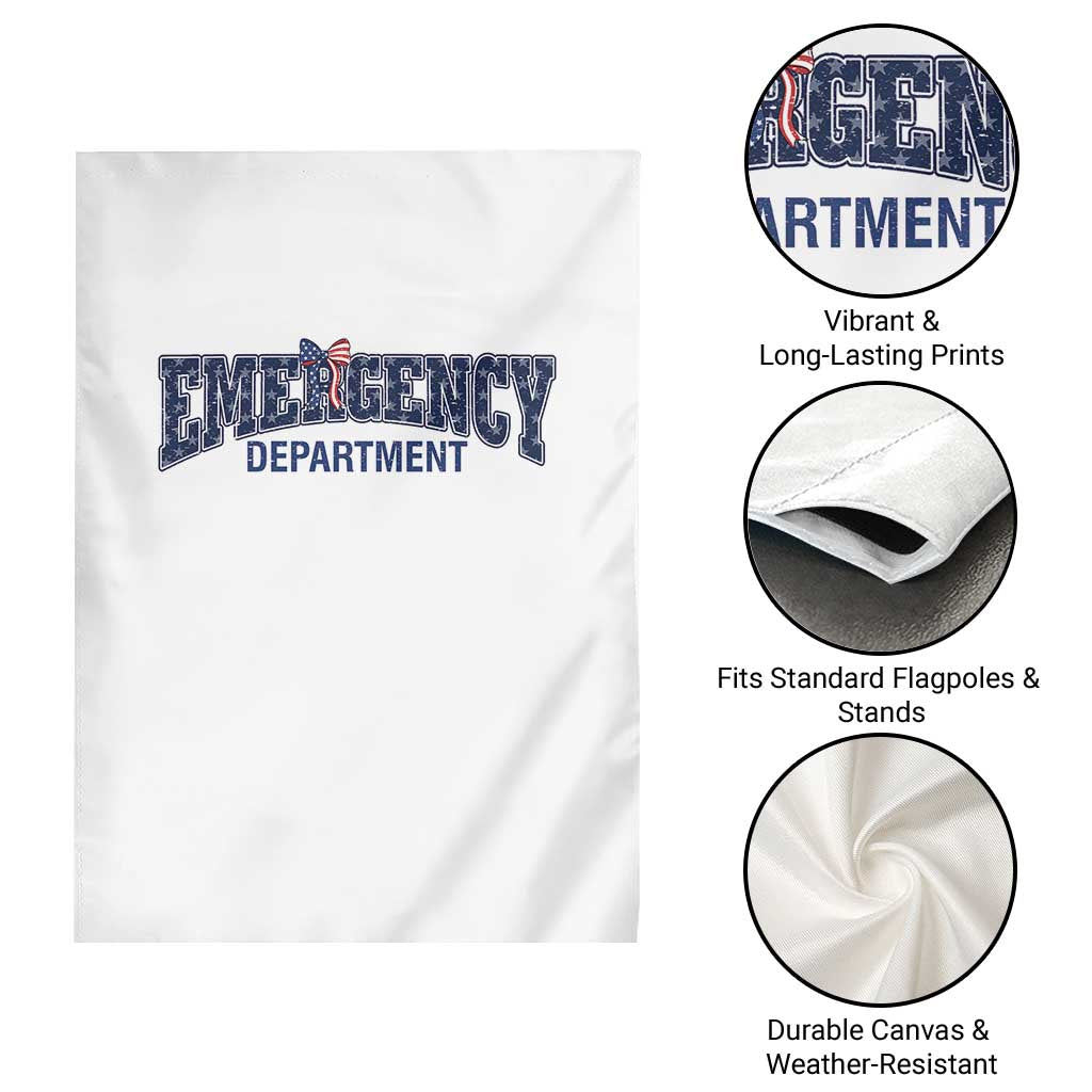 Patriotic ER Nurse Gift Garden Flag America 250th Anniversary