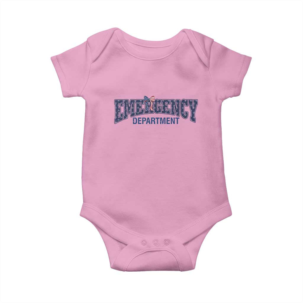 Patriotic ER Nurse Gift Baby Onesie America 250th Anniversary
