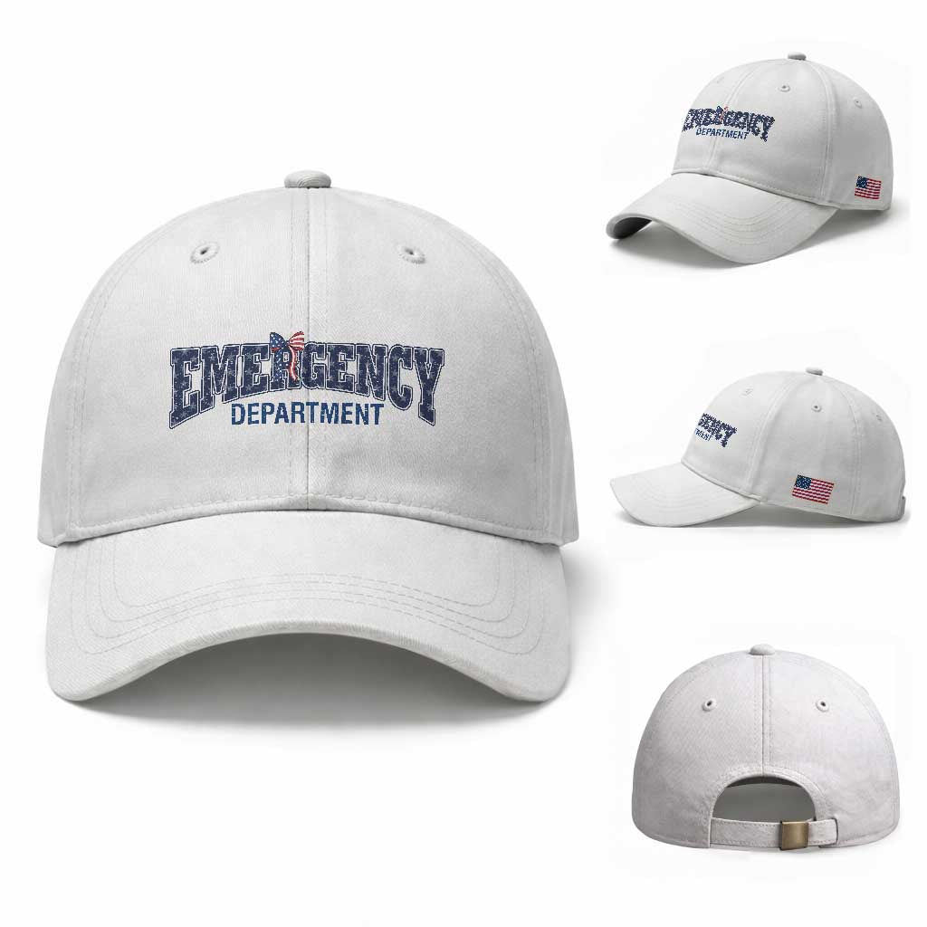 Patriotic ER Nurse Gift Baseball Cap America 250th Anniversary