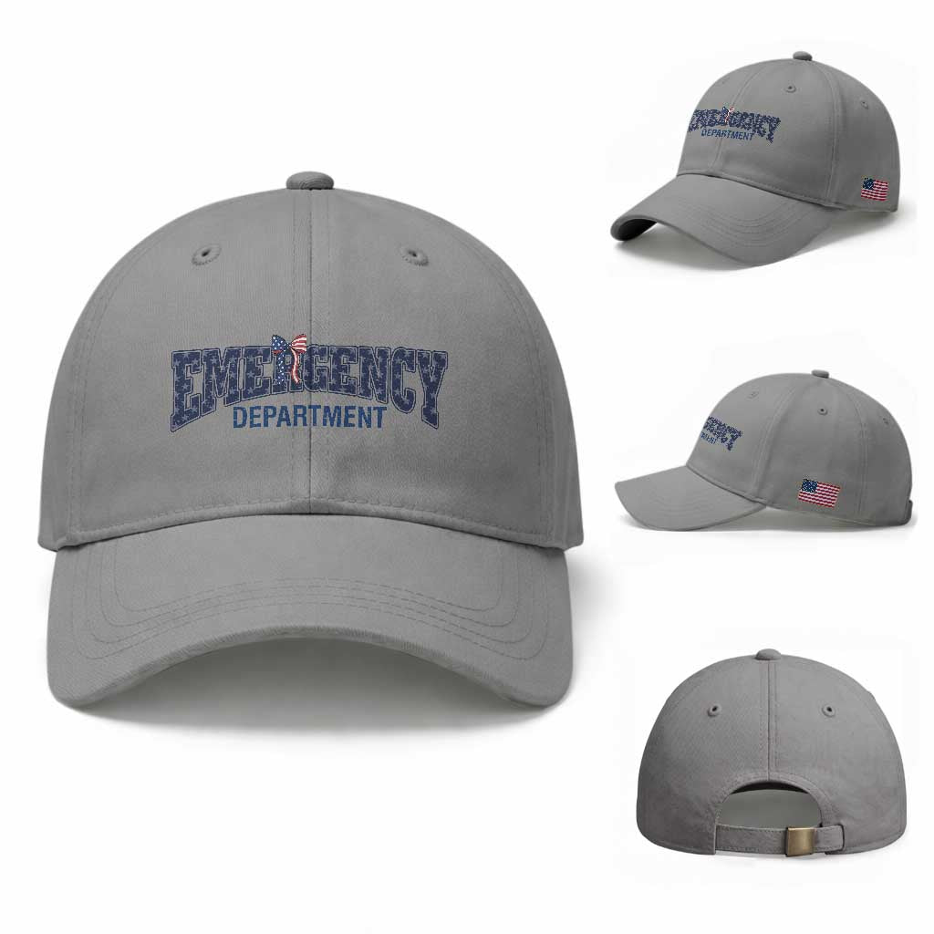 Patriotic ER Nurse Gift Baseball Cap America 250th Anniversary