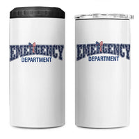 Patriotic ER Nurse Gift 4 in 1 Can Cooler Tumbler America 250th Anniversary