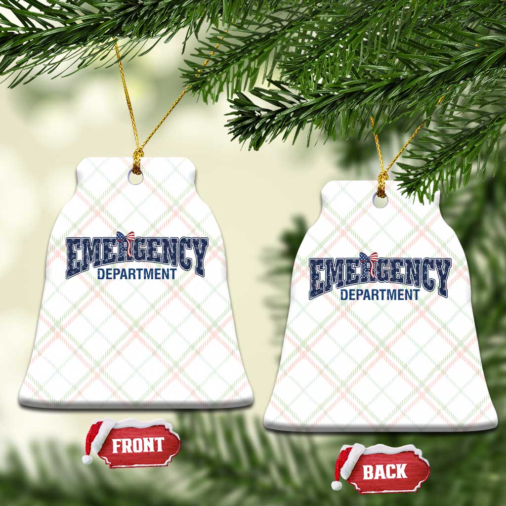 Patriotic ER Nurse Gift Ceramic Ornament America 250th Anniversary