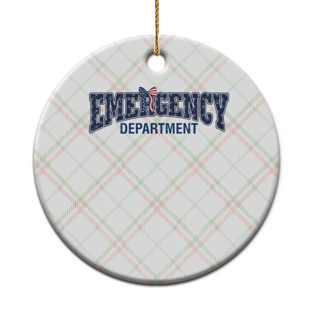 Patriotic ER Nurse Gift Ceramic Ornament America 250th Anniversary