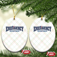 Patriotic ER Nurse Gift Ceramic Ornament America 250th Anniversary