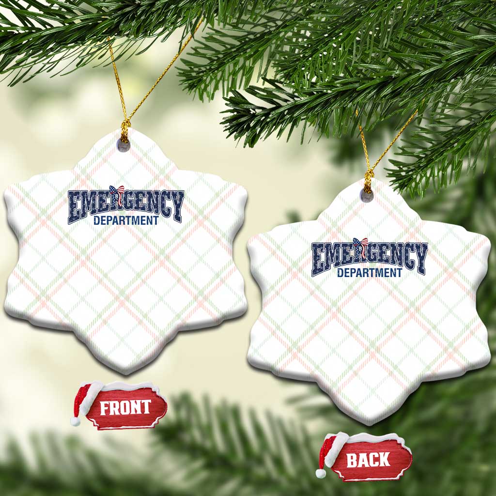 Patriotic ER Nurse Gift Ceramic Ornament America 250th Anniversary