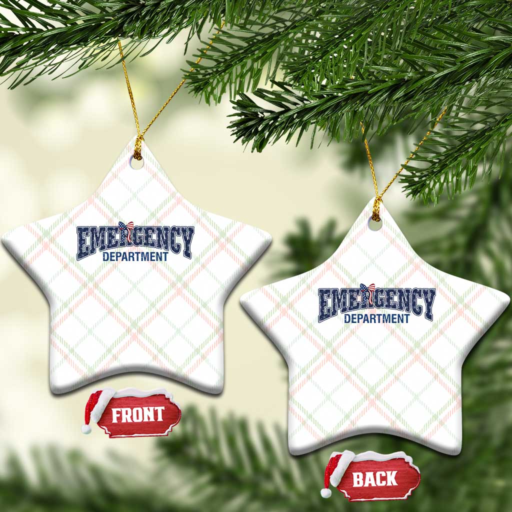 Patriotic ER Nurse Gift Ceramic Ornament America 250th Anniversary