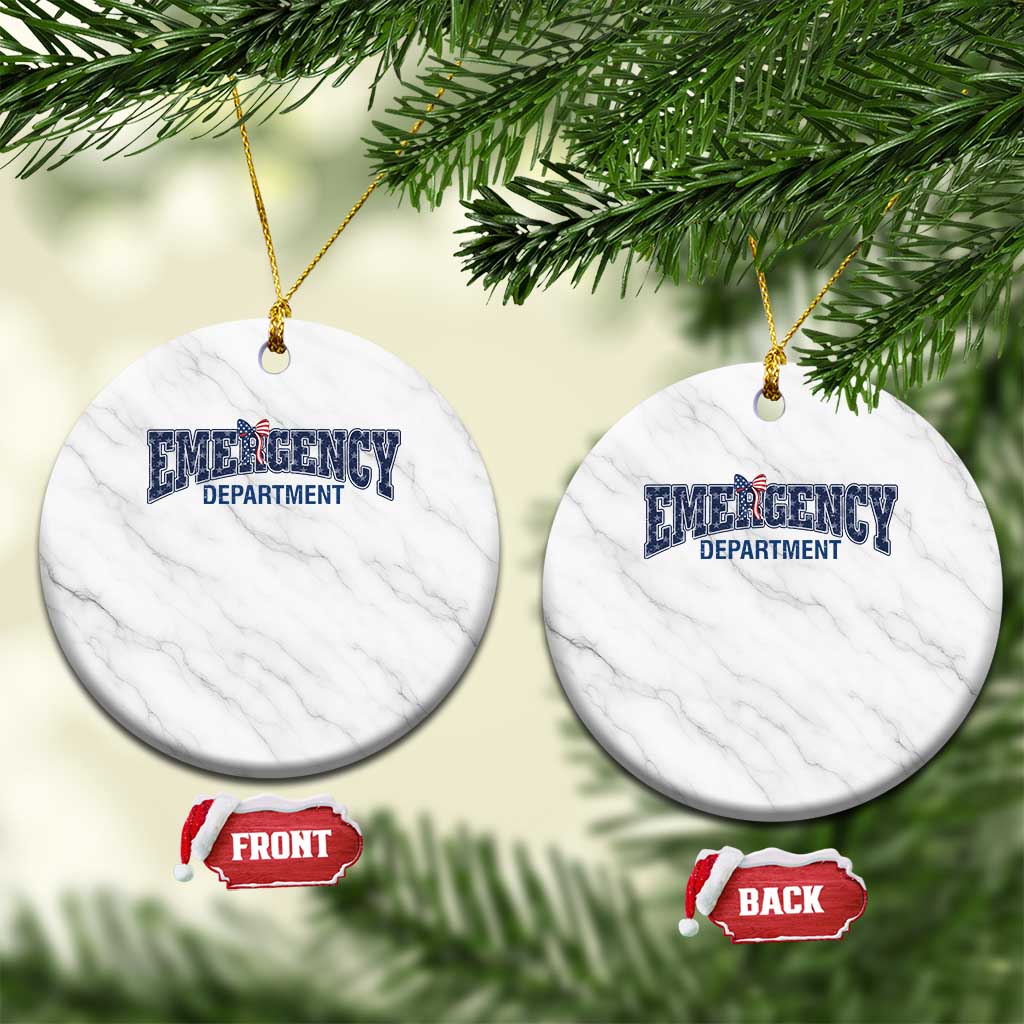 Patriotic ER Nurse Gift Ceramic Ornament America 250th Anniversary