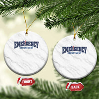 Patriotic ER Nurse Gift Ceramic Ornament America 250th Anniversary