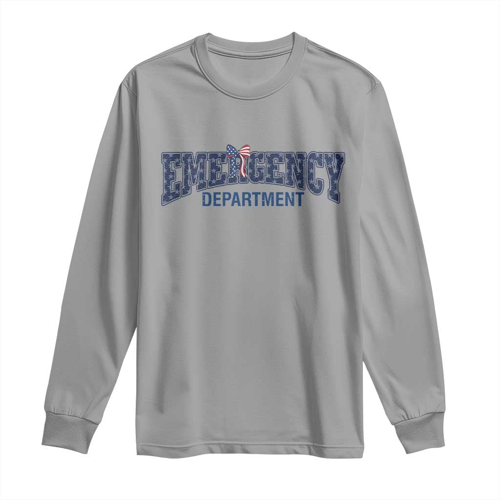 Patriotic ER Nurse Gift Long Sleeve Shirt America 250th Anniversary