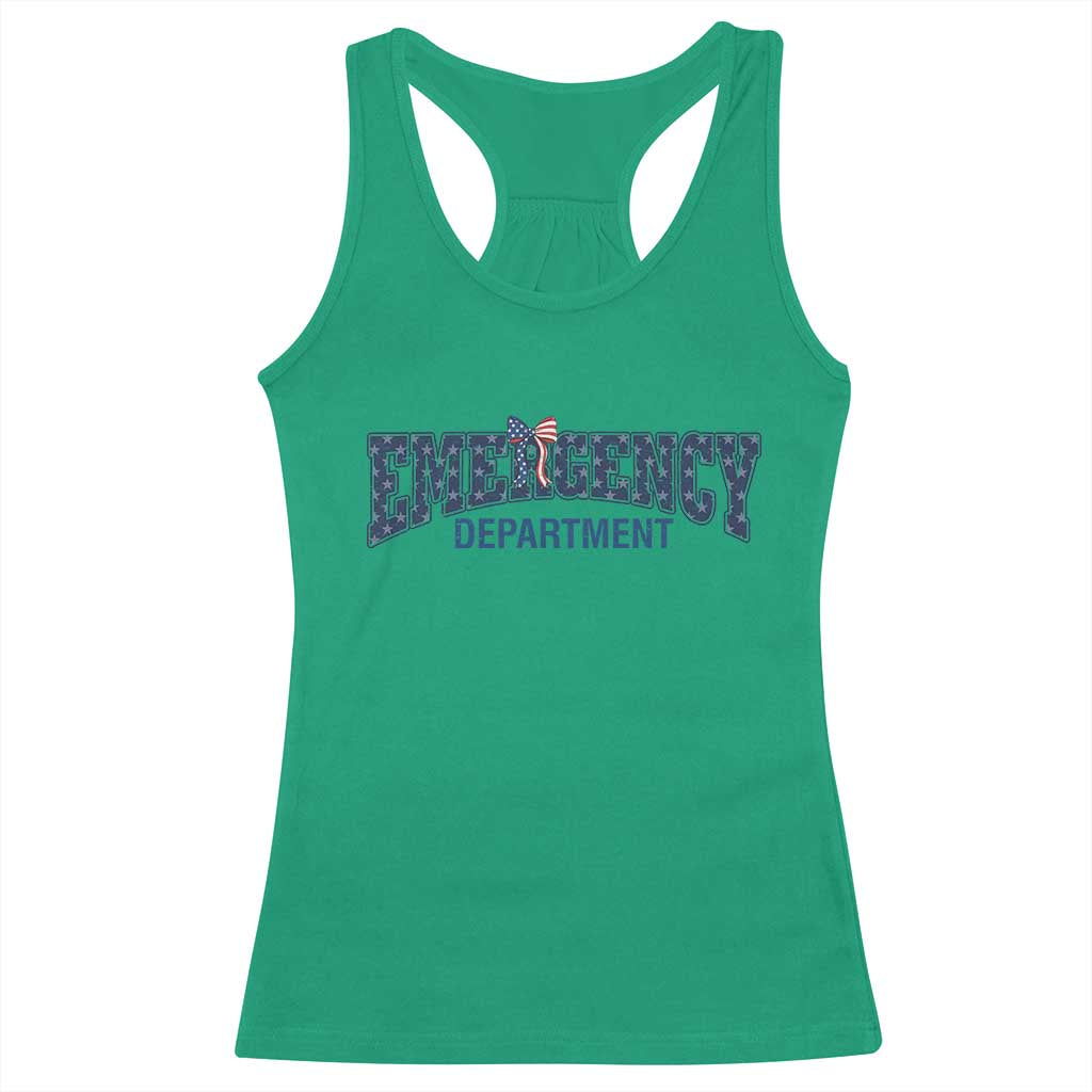 Patriotic ER Nurse Gift Racerback Tank Top America 250th Anniversary